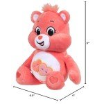 Care Bears 22033 9 Inch Bean Plush Love-A-Lot Bear, Collectable Cute Plush Toy, Cuddly Toys for Children, Soft Toys for Girls and Boys, Cute Teddies Suitable for Girls and Boys Aged 4 Years +