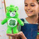 Care Bears 9" Bean Plush (Glitter Belly) - Good Luck Bear - Soft Huggable Material!