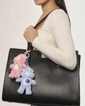 SALLY ROSE Care Bears Plush Keychain Set of 2, Cheer Bear and Grumpy Bear Key Chain, Bag Charms for Backpack and Purse, Care Bear Gifts