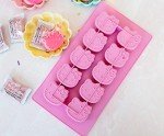Sanrio Hello Kitty Flexible Silicone Mold Ice Cube Tray In Character Shapes | Reusable Ice Mold For Freezer