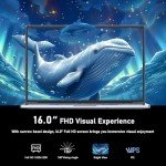 Laptop Gaming,Gaming Laptops,16GB DDR4 512GB SSD,16"FHD 1920*1080P PC,Windows 11 Pro,Full Metal Housing,N100 CUP(Up To 3.4Ghz),BT5.0, 5G Wifi, 3*USB3.2, Supports Type C Charging,5000mAh Battery,Gray