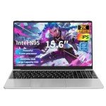 Neobihier Gaming Laptop,Computer Laptop,Laptop Computer,Laptop Gaming,16GB DDR4 512GB SSD,3.4GHz Intel N95 Processor,Fingerprint Unlock,15.6-inch Full HD 2K,180 Angle Opening,Backlit Keyboard,Gray