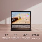 MSI Creator M16 HX 16” 240Hz QHD+ Creator Laptop: Intel Core i9-14900HX, NVIDIA Geforce RTX 4070, 32GB DDR5, 2TB NVMe SSD, Cooler Boost 5, Win 11: Black C14VGG-291US