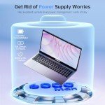 ACEMAGIC 2025 Laptop,17.3-Inch FHD Display Laptop Computer with Quad Core-12th Alder Lake N97(Up to 3.6GHz), 16GB RAM DDR4 512GB ROM Laptop Computer, 6000Mah Battery,Silver