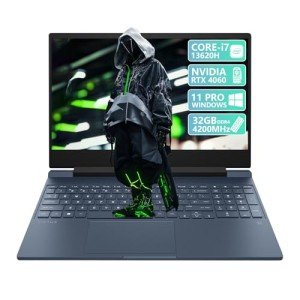 HP Victus 15 Gaming Laptop, 15.6" FHD 144Hz Display Portatil Gamer, Core i7-13620H, NVIDIA GeForce RTX 4060,32GB RAM 2TB SSD, Webcam, Backlit Keyboard, WiFi 6, Lifetime Windows 11 Pro and Office Pro