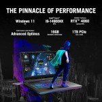 ASUS ROG Strix G16 Gaming Laptop, 16” Nebula Display 16:10 QHD 240Hz, GeForce RTX 4060, Intel® Core™ i9-14900HX, 16GB DDR5-5600, 1TB PCIe SSD, Wi-Fi 6E, Windows 11, G614JVR-ES94