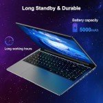 SAINTDISE 15.6" Laptop Computer - Quad-Core N95 Processor (Up to 3.4GHz) Laptop PC 16GB DDR4 512GB SSD, Students Business Laptop Support Touch ID,WiFi, BT4.2, HDMI, USB 3.0