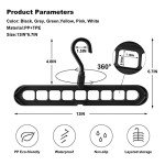 HEYHOUSE Closet Organizers and Storage,College Dorm Room Essentials,Pack of 6 Multifunctional Organizer Magic Space Saving Hangers with 9 Holes Storage Organization for Wardrobe Closet