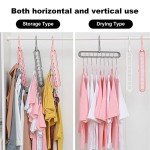 HEYHOUSE Closet Organizers and Storage,College Dorm Room Essentials,Pack of 6 Multifunctional Organizer Magic Space Saving Hangers with 9 Holes Storage Organization for Wardrobe Closet