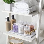 AOZITA 6 Pack Acrylic Qtip Holder Dispenser for Cotton,Swab, Ball, Round Pads, Floss Picks - Clear Plastic Apothecary Jar Set, Bathroom Canister Storage Organization, Vanity Makeup Organizer