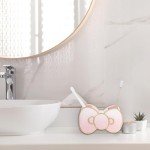 Jay Franco Hello Kitty Bow Toothbrush Holder - Pink Resin Pencil Holder - Bathroom Storage