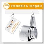 TILUCK Stainless Steel Measuring Cups & Spoons Set, Cups and Spoons,Kitchen Gadgets for Cooking & Baking (Medium)