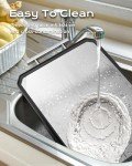 SNOWCLAD Stainless Steel Cutting Board,Double Sided Steel Cutting Board for kitchen,Stainless Steel/Wheat straw pp Large Cutting Board for meat,Dishwasher Safe,non toxic Chopping Board,16 * 11 Inch