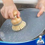 MR.SIGA Bamboo Palm Brush, Scrub Brush for Dishes Pots Pans Kitchen Sink Cleaning, Pack of 2