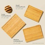 SMIRLY Wooden Cutting Boards For Kitchen Meal Prep & Serving - Bamboo Cutting Board Set with Holder, Charcuterie & Chopping Board, Wood Cutting Board Set, Kitchen Gadgets