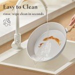 Bazova 24 Pcs Pots and Pans Set Non Stick Ceramic Cookware Set,Healthy Non Toxic Kitchen Cookware Sets with Large Capacity,Induction Compatible,Dishwasher Safe,PFAS/PTFE/PFOA/PFOS Free,Cream White