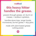 Method Heavy Duty Degreaser, Lemongrass Scent, Oven Cleaner & Stove Top Cleaner, 28 Oz Spray Bottle (Pack of 1),(Packaging may vary)