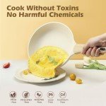 SENSARTE Ceramic Cookware Sets, Pots and Pans Set Nonstick, 20-Piece Induction Cookware, Non-toxic Healthy Non Stick Kitchen Cooking Set with Stay-Cool Handles, PFAS PTFE PFOA PFOS Free