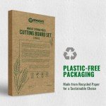 AXIOM CREATIONS 2-Piece Reversible Cutting Board Set Made from Natural Food Grade Wheat Straw Material - Eco-Conscious Alternative to Plastic - Gluten Free & BPA Free Chopping Boards for Kitchen