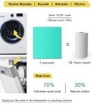 MoLKENE Swedish Dish Cloths - 10 Pack Reusable Kitchen Dishcloths - Ultra Absorbent Dish Towels for Washing Dishes - Cellulose Sponge Cloth Cleaning Rag - Assorted