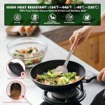 HOTEC Heat Resistant Silicone Kitchen Utensils, Cooking Utensil Set, Spatula Set, BPA Free, Kitchen Gadgets, With Stainless Steel Utensils Holder, Dishwasher Safe 14pcs Khaki