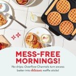 DASH Multi Mini Waffle Maker - Four 4” Waffle Molds, Nonstick Waffle Iron with Quick Heat-Up, Nonstick Surface - Perfect Mini Waffle Maker for Kids and Families, Just Add Batter