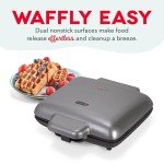 DASH Multi Mini Waffle Maker - Four 4” Waffle Molds, Nonstick Waffle Iron with Quick Heat-Up, Nonstick Surface - Perfect Mini Waffle Maker for Kids and Families, Just Add Batter