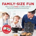 DASH Multi Mini Waffle Maker - Four 4” Waffle Molds, Nonstick Waffle Iron with Quick Heat-Up, Nonstick Surface - Perfect Mini Waffle Maker for Kids and Families, Just Add Batter
