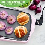 GreenLife 20” Extra Large Electric Griddle, Non-Toxic PFAS & PFOA-Free Ceramic Nonstick, Temperature Control, Quick Even Heating, Removable Drip Tray, Pancakes, Eggs, Sausage, Easy Clean, Pink