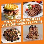 Baker's Friend Multi Mini Waffle Maker Machine, Bake 6 x 3 Inch Small Waffles, Perfect for Families and Individuals Use, Excellent Choice for Breakfast Brunch Parties & Events