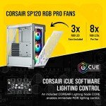 Corsair iCUE 220T RGB Airflow Tempered Glass Mid-Tower Smart Case, White