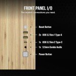 CORSAIR 2500X Small-Tower mATX Dual Chamber PC Case – Panoramic Tempered Glass – Reverse Connection Motherboard Compatible – No Fans Included – White/Bamboo Wood