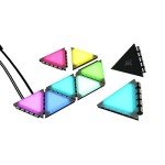 Corsair iCUE LC100 Case Accent Lighting Panels - Mini Triangle - 9X Tile Starter Kit (81 RGB LEDs with Light Diffusion, Simple Magnetic Attachment, iCUE Lighting Node PRO Included)