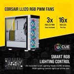 Corsair iCUE 465X RGB Mid-Tower ATX Smart Case, White (CC-9011189-WW)