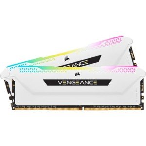 CORSAIR VENGEANCE RGB PRO SL DDR4 RAM 32GB (2x16GB) 3600MHz CL18-22-22-42 1.35V Intel AMD Desktop Computer Memory - White (CMH32GX4M2D3600C18W)