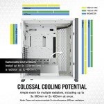 CORSAIR iCUE 7000X RGB Full-Tower ATX PC Case – Three Tempered Glass Panels – Spacious Interior – Easy Cable Management – 4x CORSAIR SP140 RGB ELITE Fans Included – White