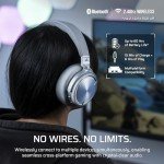 Corsair Virtuoso MAX Wireless Gaming Headset – Dolby Atmos, Active Noise Cancelling, Sonarworks SoundID, Simultaneous 2.4GHz Wireless & Bluetooth, 50mm Graphene Drivers, PC, Mac, PS5/PS4 – Silver