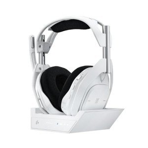 Logitech G Astro A50 X Omni-Platform Wireless Gaming Headset + Base Station for PS5, Xbox, PC: PLAYSYNC Video & Audio Switcher, HDMI 2.1 4K 120Hz VRR, <24 bit/48 kHz, 24hr Battery, 2.4GHz & BT - White