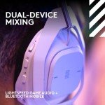 Logitech G Astro A50 X Omni-Platform Wireless Gaming Headset + Base Station for PS5, Xbox, PC: PLAYSYNC Video & Audio Switcher, HDMI 2.1 4K 120Hz VRR, <24 bit/48 kHz, 24hr Battery, 2.4GHz & BT - White