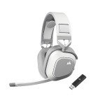 Corsair HS80 MAX Wireless Multiplatform Gaming Headset with Bluetooth – Dolby Atmos – Broadcast Quality Microphone – iCUE Compatible – PC, Mac, PS5, PS4, Mobile – White