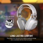 Corsair HS80 MAX Wireless Multiplatform Gaming Headset with Bluetooth – Dolby Atmos – Broadcast Quality Microphone – iCUE Compatible – PC, Mac, PS5, PS4, Mobile – White