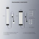 TECWARE Flex RGB, PSU Extension Cable Cover Kit, Light Up LED Strip Set for GPU and Motherboard PC Cables, 5V 3 Pin ARGB Sync, Compatible with 8-Pin, 16-Pin, 24-Pin, White