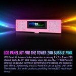 Thermaltake Tower 200 Series Bubble Pink LCD Panel Kit, 3.9" LCD Display, Supported by Tt RGB Plus 2.0 Software, AC-067-OOANAN-A1, 3 Year Warranty