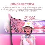 CUNPU Pink Computer Monitor, 27 inch 1440p 165Hz (Supports 144Hz) Kawaii Gaming Monitor, VA Panel 1500R Curved PC Monitor, Free-Sync, Built-in Speaker, Tilt Adjustment, DP/HDMI/USB