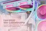 ID-COOLING ZF-12025-PINK Trio 120mm Case Fan 3 Pack Pink Fan MB Sync(5V 3pin) PWM Fans for Radiator/CPU Cooler/Computer Case
