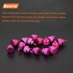 HELIFOUNER 20 Pieces 6-32 Thread, Pink Color Anodized Aluminum Computer Case Thumbscrews, Thumb Screws for Computer Case/Cover/Power Supply/Hard Drives