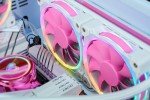 ID-COOLING ZF-12025-PINK Trio 120mm Case Fan 3 Pack Pink Fan MB Sync(5V 3pin) PWM Fans for Radiator/CPU Cooler/Computer Case