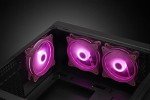 120mm Pink LED Quiet 12V PC Computer Gaming Cooling Fan with Triple-Light Loop for PC/CPU/Case Cooling (3-Pack)