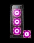120mm Pink LED Quiet 12V PC Computer Gaming Cooling Fan with Triple-Light Loop for PC/CPU/Case Cooling (3-Pack)