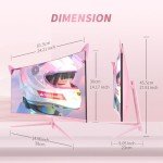 CUNPU Pink Computer Monitor, 27 inch 1440p 165Hz (Supports 144Hz) Kawaii Gaming Monitor, VA Panel 1500R Curved PC Monitor, Free-Sync, Built-in Speaker, Tilt Adjustment, DP/HDMI/USB